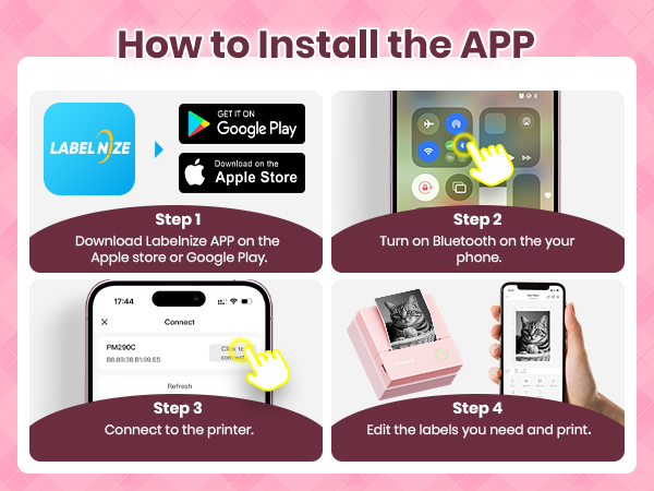 ETIKEZ pm290c sticker printer print pod portable sticker printer mini printer