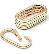 4pcs 2" Oval Spring Keyrings, Large Keychain Carabiner Clips, Spring O Rings Buckles for Purse Cl...