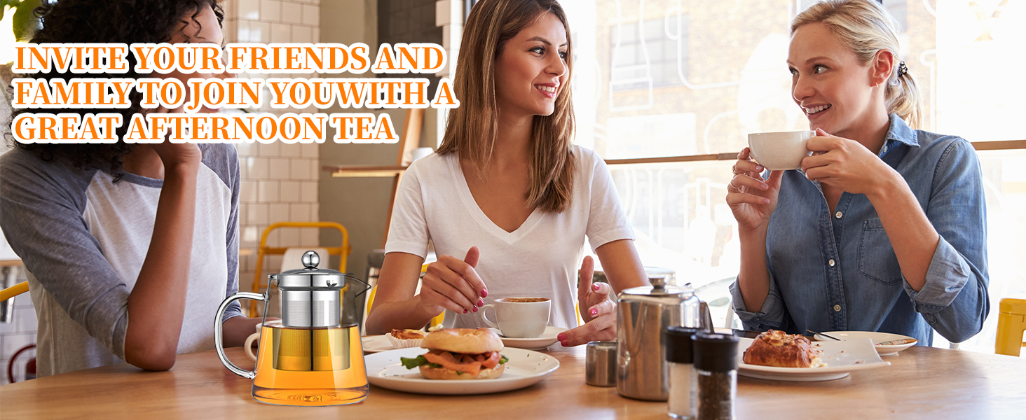 Glass Teapot with Stainless Steel Infuser