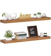 Domax Floating Shelves Wood Shelves for Wall Decor - 36 Inch Long Floating Shelf with Invisible B...