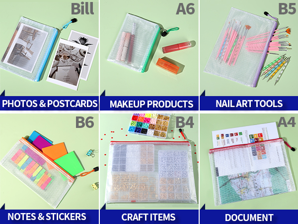 Multipurpose Mesh Zipper Pouches