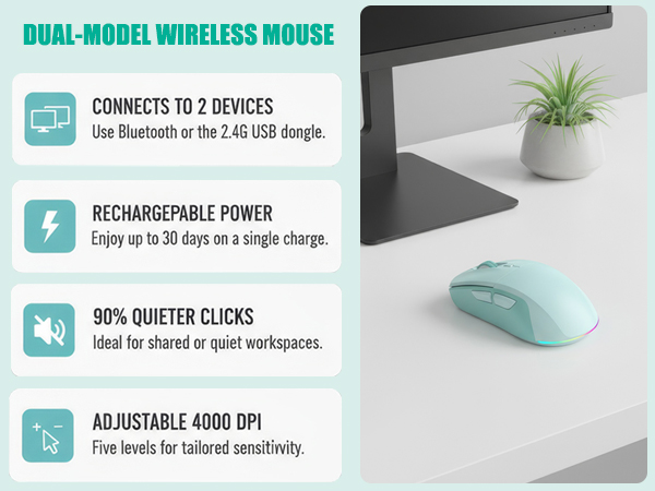 Rechargeable bluetooth mouse