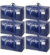 TICONN 6 Pack Extra Large Moving Bags Heavy Duty with Zippers & Carrying Handles, Durable Storage...