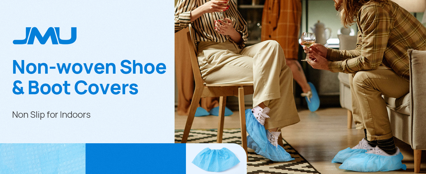 JMU Non-woven Shoe Covers Disposable Non Slip