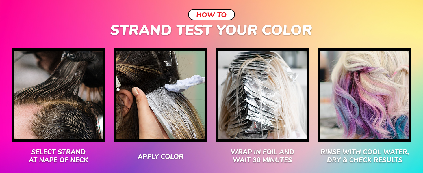 salon hair bleach kit uses strong bleach powder applied to strands for smooth controlled lightening