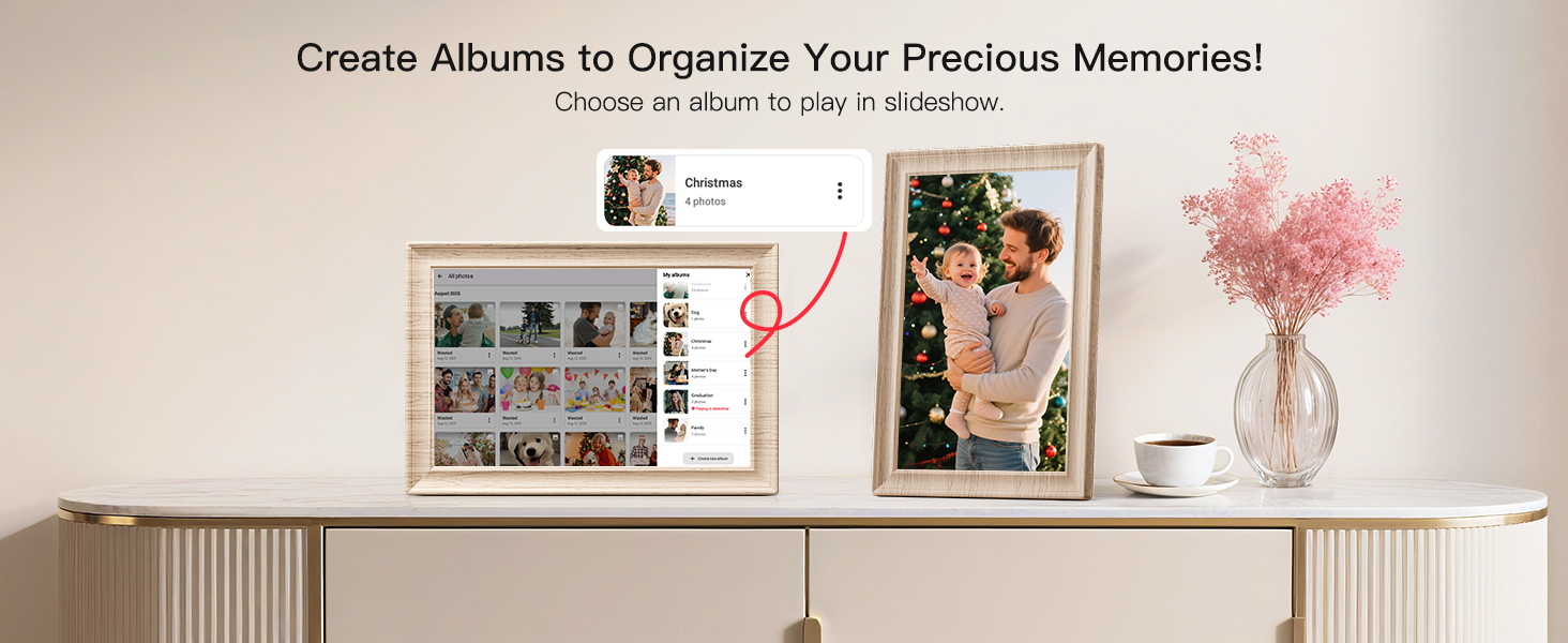 frameo digital frame wifi picture photo video share moment from phone