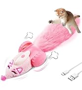 Migipaws Automatic Cat Toys, Plush Cat Mouse Toy, Interactive Toy for Indoor Cats, Smart Moving K...