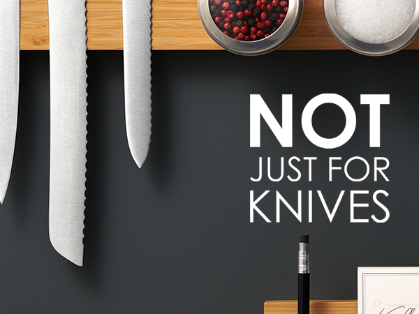 Magnetic knife holder in bamboo