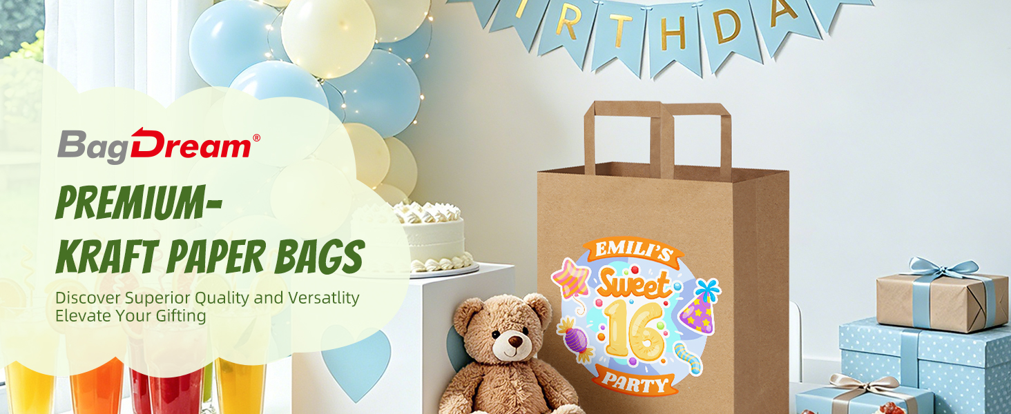 Kraft brown gift bags