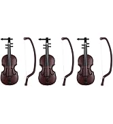 3pcs Miniature Violin, Tiny Violin Mini Musical Instrument, Miniature Model Dollhouse, Furniture ...
