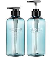 Segbeauty 16.9oz Shower Bottles Refillable, 500ml Shampoo and Conditioner Bottles, 2pcs Liquid So...