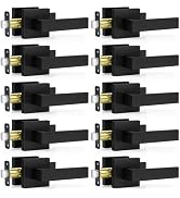 Plustool 10 Pack Matte Black Door Handles, Passage Door Levers for Hall & Closet, Interior Door K...
