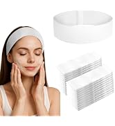 100PCS Soft & Stretchy Disposable Hairbands for Spa, Salon & Home Use, Skin-Friendly, Elastic & N...