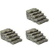 3Pcs Miniature Resin Bridge Stair Stone Straight Bridge Stairs Steps Garden Fairy Ornament Micro ...