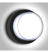 BIRITALO Porch Lights Outdoor 12W 6500K LED Wall Sconce Light Double-Layer Cover Aluminum Exterio...