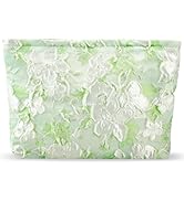 ZLFSRQ Flower Makeup Bag for Women Girls Teens Travel Cute Floral Cosmetic Bags Large Zipper Cosm...