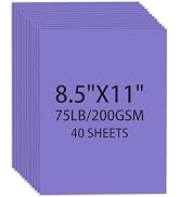 Cardstock 8.5 X 11, 40 Sheets, Dark purple Card Stock, 75lb/ 200gsm Copy Paper, Cardstock Printer...