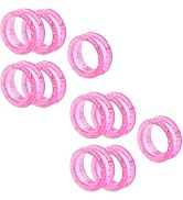 10Pcs Pink Silicone Scissors Finger Rings Grips Grooming Shear Thumb Inserts Finger Protector Rin...