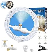Misting Fans for Outside Patio Cooling, 19FT (6M) Outdoor Misters Water Hose Diy Kit for Garden, ...