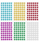 Small Star Stickers 1620PCS Holographic Foil Stars Stickers 6 Color Self Adhesive Star Stickers f...