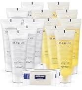 SLequipo Hotel Toiletries (1 oz each, 30 Pcs) 3-Piece Set: 10 Rectangular Bar Soap, 10 Shampoo & ...