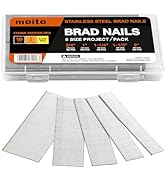 meite 18 Gauge Stainless Steel Brad Nails, Assorted 5 Sizes (3/4",1", 1-1/4", 1-1/2", 2") Univers...