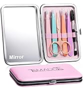 TsMADDTs Tweezers for Women Facial Hair - Precision Tweezers Set with Travel Case - Stainless Ste...