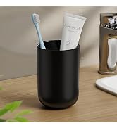 MOPMS Toothbrush Cup 13oz 380ml, Unbreakable Reusable Bathroom Tumbler 1Pc, Non-Slip Plastic Bath...