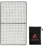DZRZVD Mini Size Titanium Grill Grate for Backpacking Hiking Outdoor Camping Beach BBQ (Camping F...
