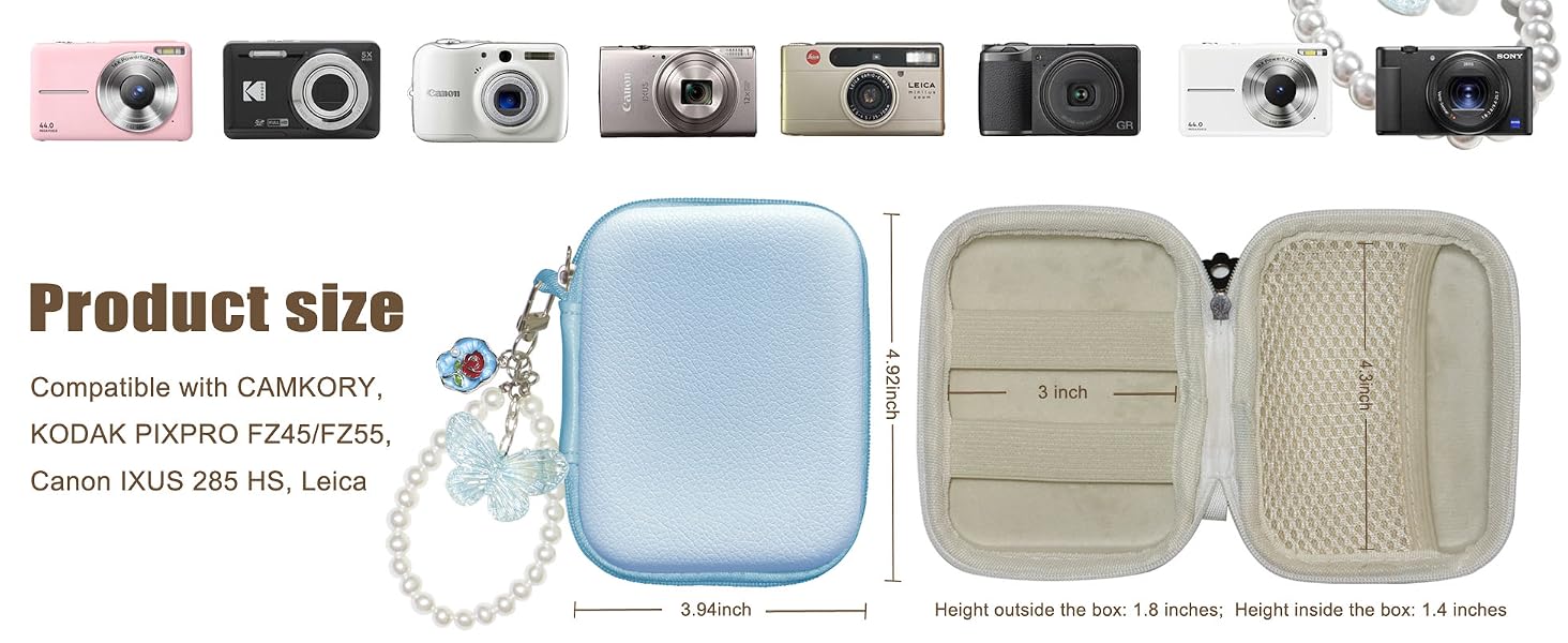 digital camera case kodak pixpro bag small cameras cases powershot fz45 fz55 canon ixuscamera bag