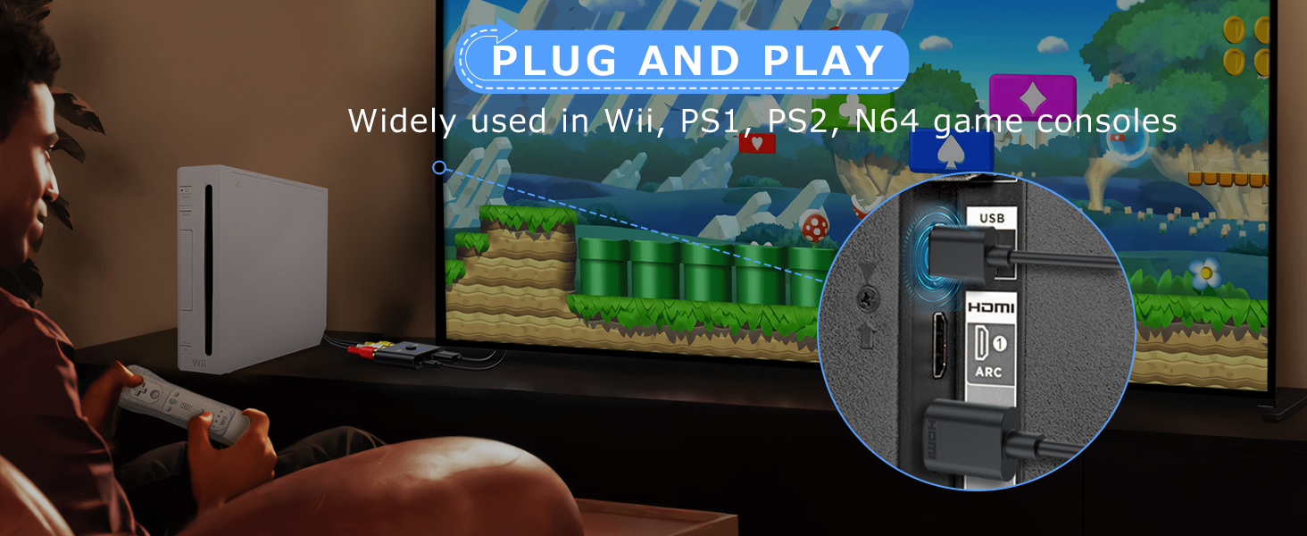 CAMWAY RCA to HDMI Converter