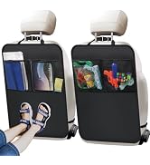 Zecirl 2 Pack Kick Mat Backseat Protector,Back Seat Cover for Kids,Car Seat Back Protectors with ...