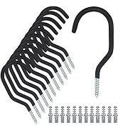 KURUI Bike Hooks for Garage Wall, 12 Pack Heavy Duty Bicycle Hanging Hooks with PVC Coating, Wall...