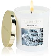 COCORRÍNA Fall Candles - Balsam & Fir 5 oz Soy Wax Scented Jar Candles for Home Scented, 31 Hours...