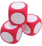 NUOBESTY Giant Foam Dice, 3pcs Jumbo Dice Dry Erase Cubes Blocks Blank Writable Game Props Large ...