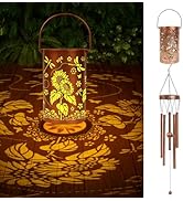 Sunflower Wind Chimes Gifts for Women - Wxiben Sunflower Solar Wind Chimes Lantern for Outside, S...
