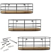 Blue Donuts Set of 3 Wire Baskets for Storage Wall Mount - Stackable Wire Baskets for Organizing,...