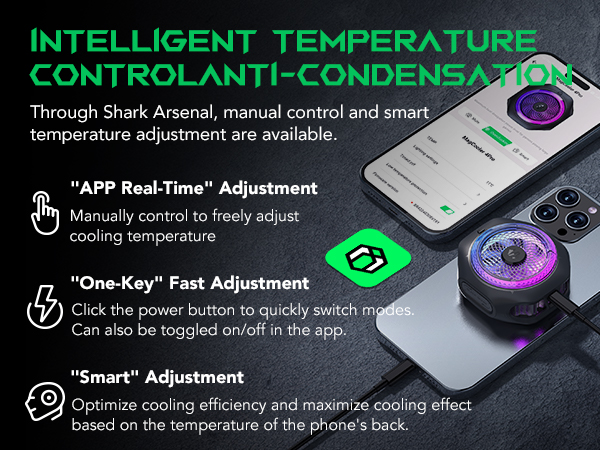 Black Shark Magnetic Cell Phone Cooler 4PRO