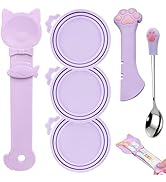 IVIA PET 6 PCS Pet Feeding Set | 1 Cat Treat Spoon Squeeze for Cat Strip, 1 Opener Spatula & Stai...