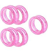 5Pcs Pink Silicone Scissors Finger Rings Grips Grooming Shear Thumb Inserts Finger Protector Ring...