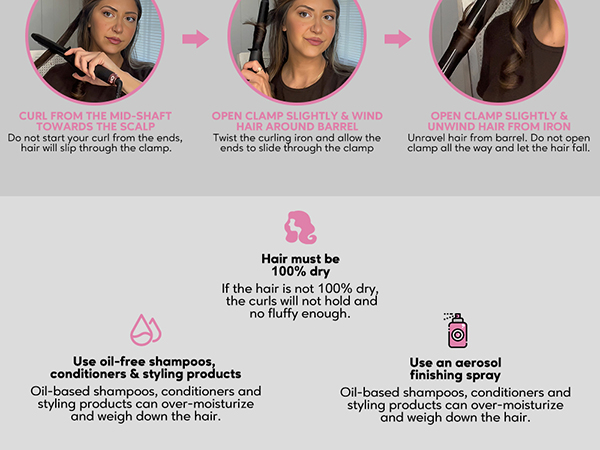 LONG BARREL 1'' curling iron