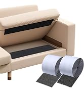 TEUVO 4.33 Inch X 32.8 Feet Black Adhesive Hook and Loop Tape Heavy Duty, Non Slip Couch Cushion ...