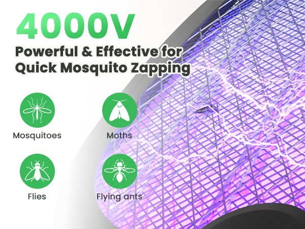Electric Fly Swatter RECHARGEABLE Bug Zapper Racket