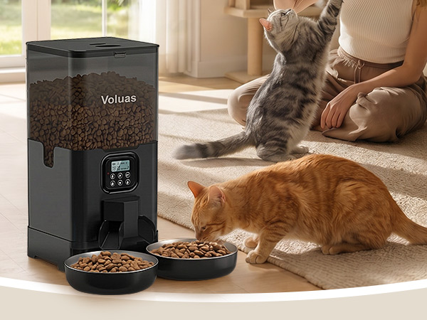 Voluas Automatic Cat Feeder for Two Cats