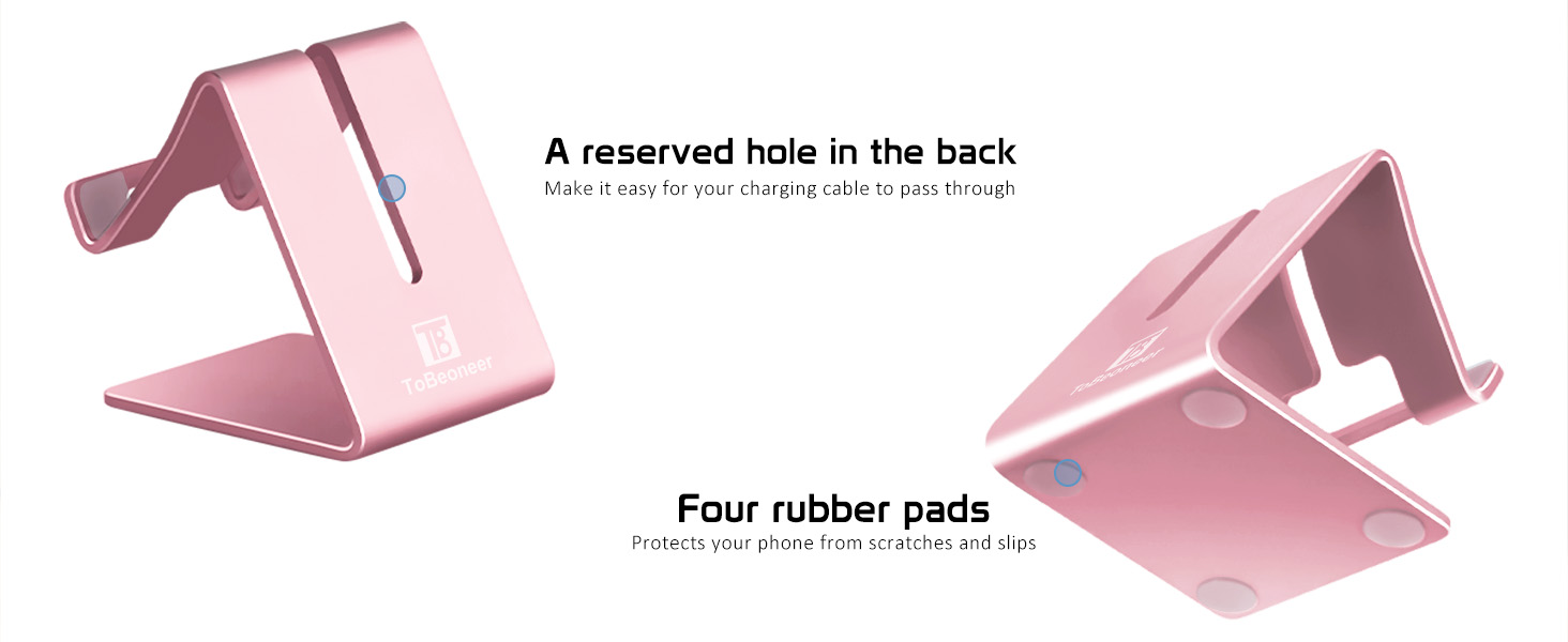 ToBeoneer cell phone stand holder for desk rose gold