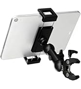SH iPad Holder for Mic Stand - Tablet Holder for Mic Stand with 360° Rotation, Adjustable ipad Ho...