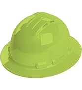 H34R Vented Hard Hat, Full-Brim Style, 4-Point Ratchet Suspension, Class C, OSHA Work-Compliant