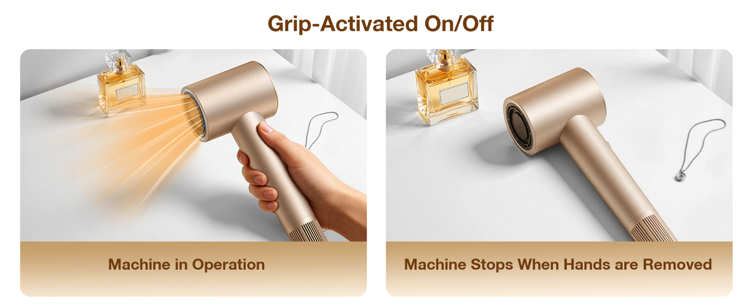 diffuser hair dryer Grip-sensor On/Off
