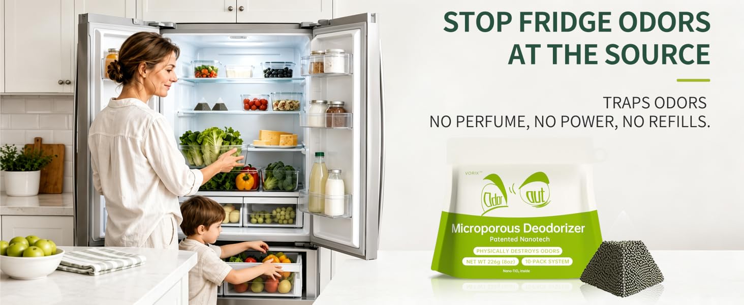 Considered Design. Lasting Freshness: A Fridge Deodorizer for Family Kitchens.