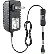 12V Power Supply, 12 Volt 2A 24W DC Power Supply with On Off Switch, Black Switching LED Power Ad...